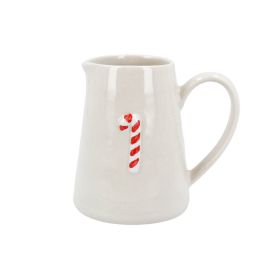 Stoneware Mini Jug with Candy Cane